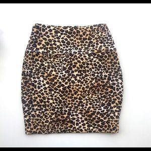 Cheetah print skirt